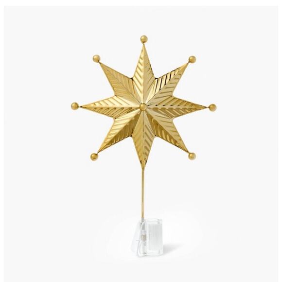 Hammered Metal Star Christmas TreeTopper Gold - Threshold New - Picture 1 of 8